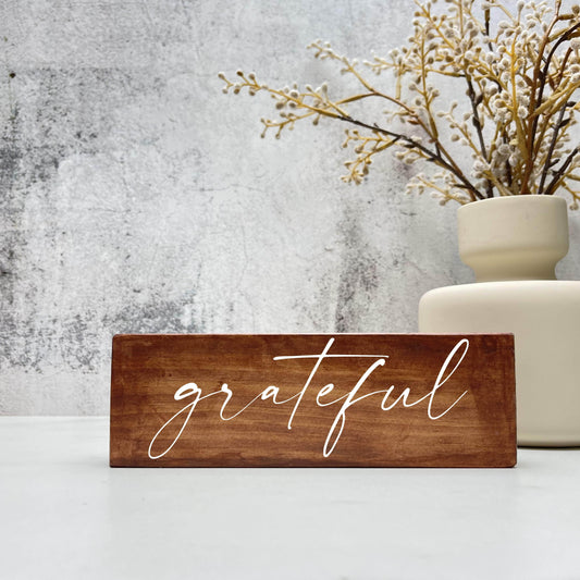 Grateful wood sign, farmhouse sign, rustic decor, home decor