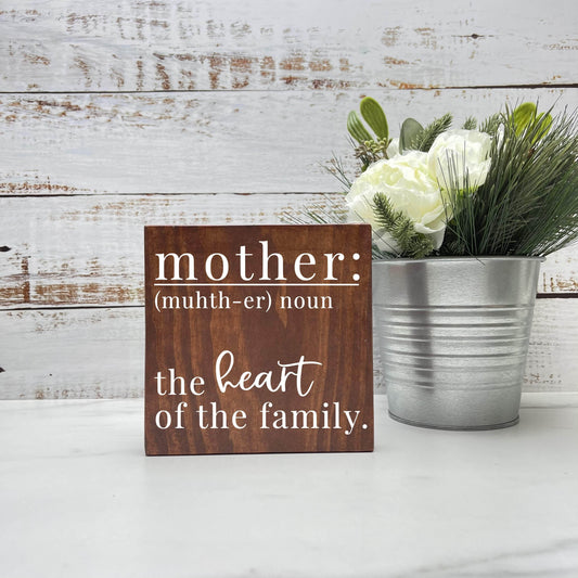 Mother noun wood sign, farmhouse sign, rustic decor, home decor