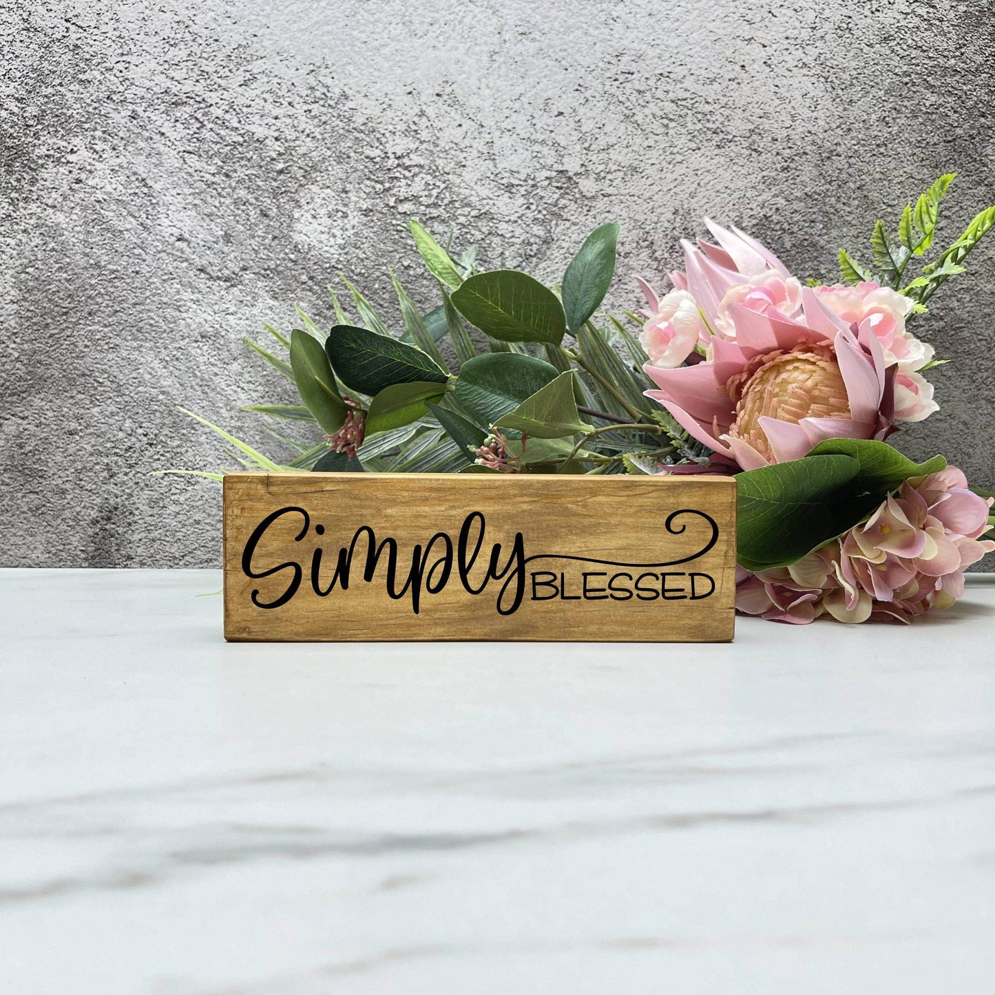 Simply Blessed wood sign, farmhouse sign, rustic decor, home decor
