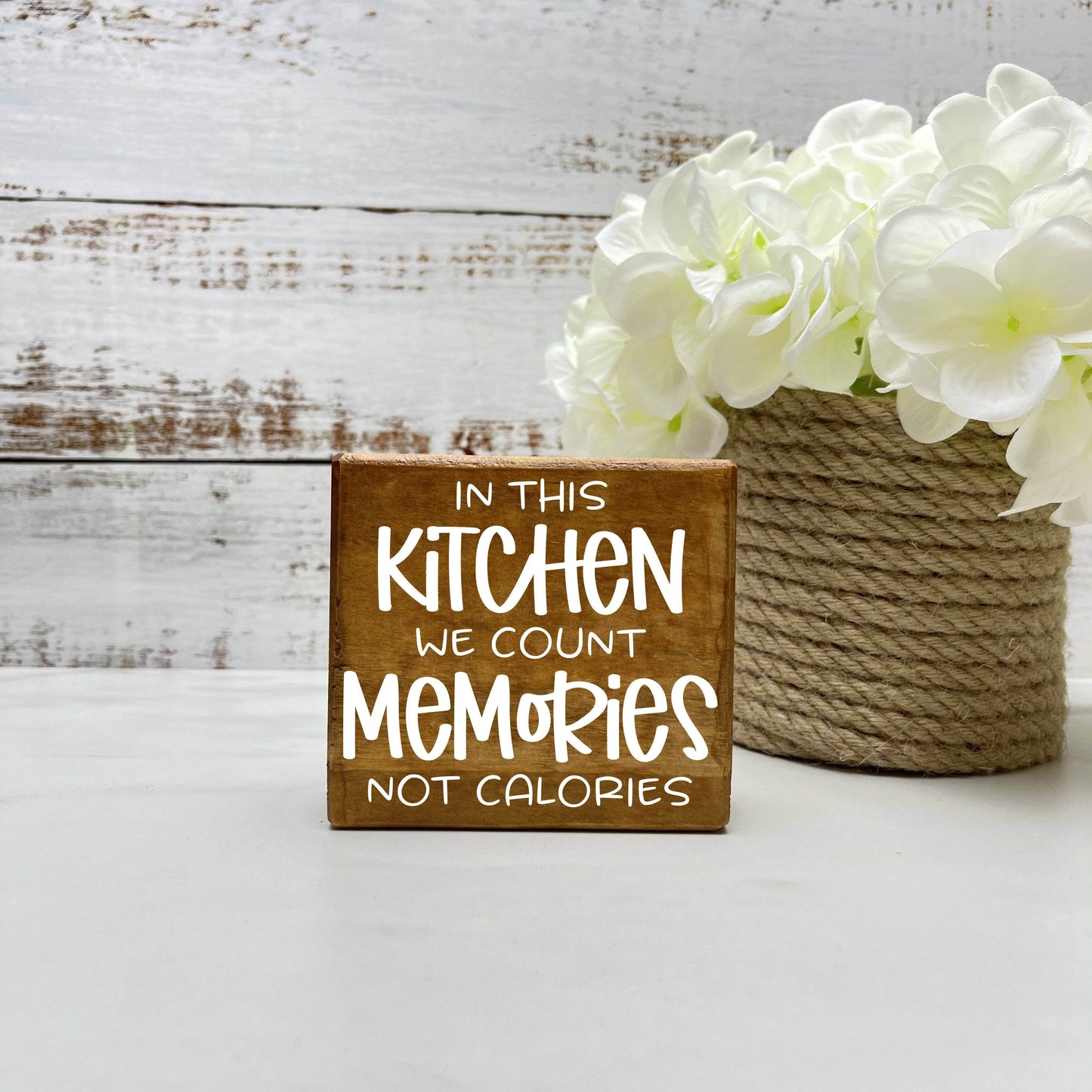 Count Memories not Calories, kitchen wood sign, kitchen decor, home decor