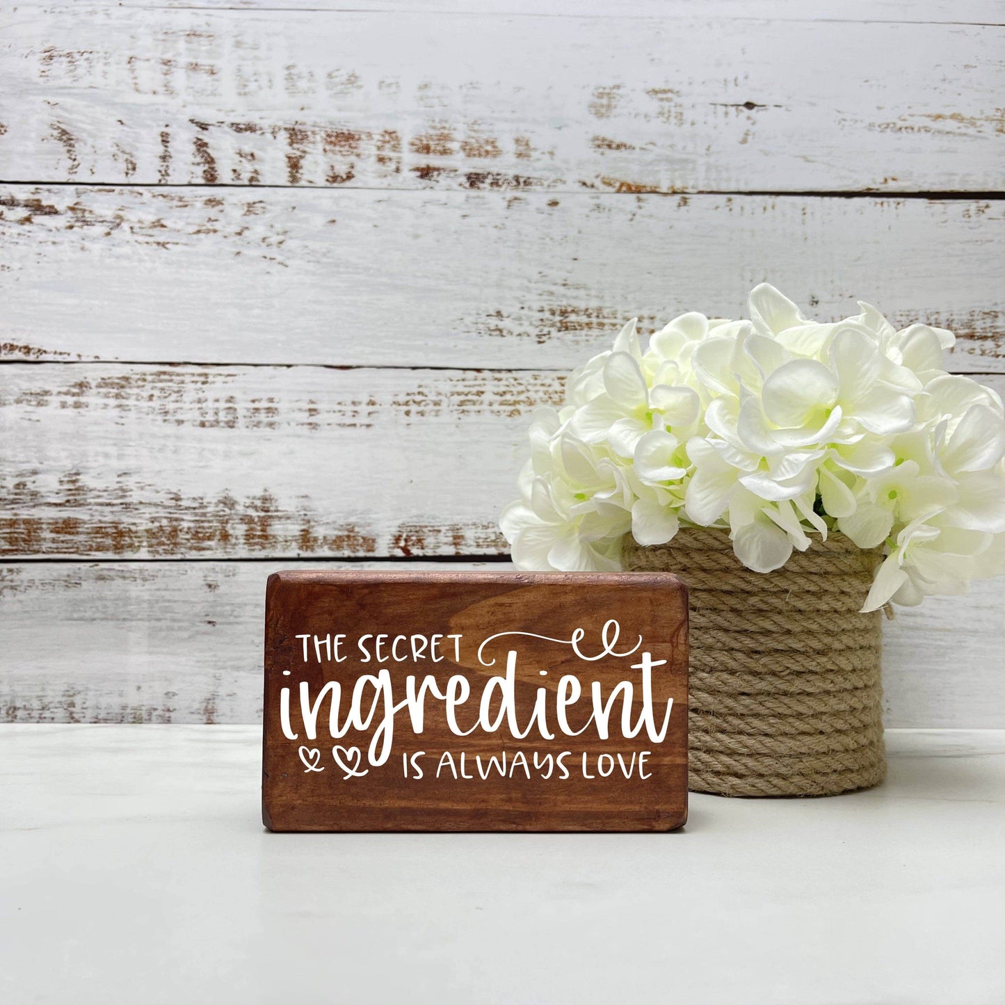 The Secret Ingredient is Always Love, kitchen wood sign, kitchen decor, home decor