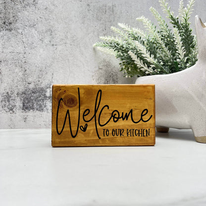 Welcome to Our Kitchen, kitchen wood sign, kitchen decor, home decor