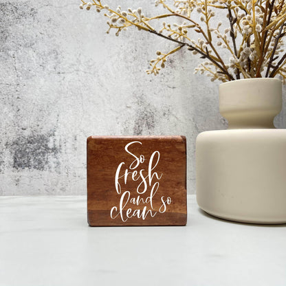 So fresh and so clean, laundry wood sign, laundry decor, home decor