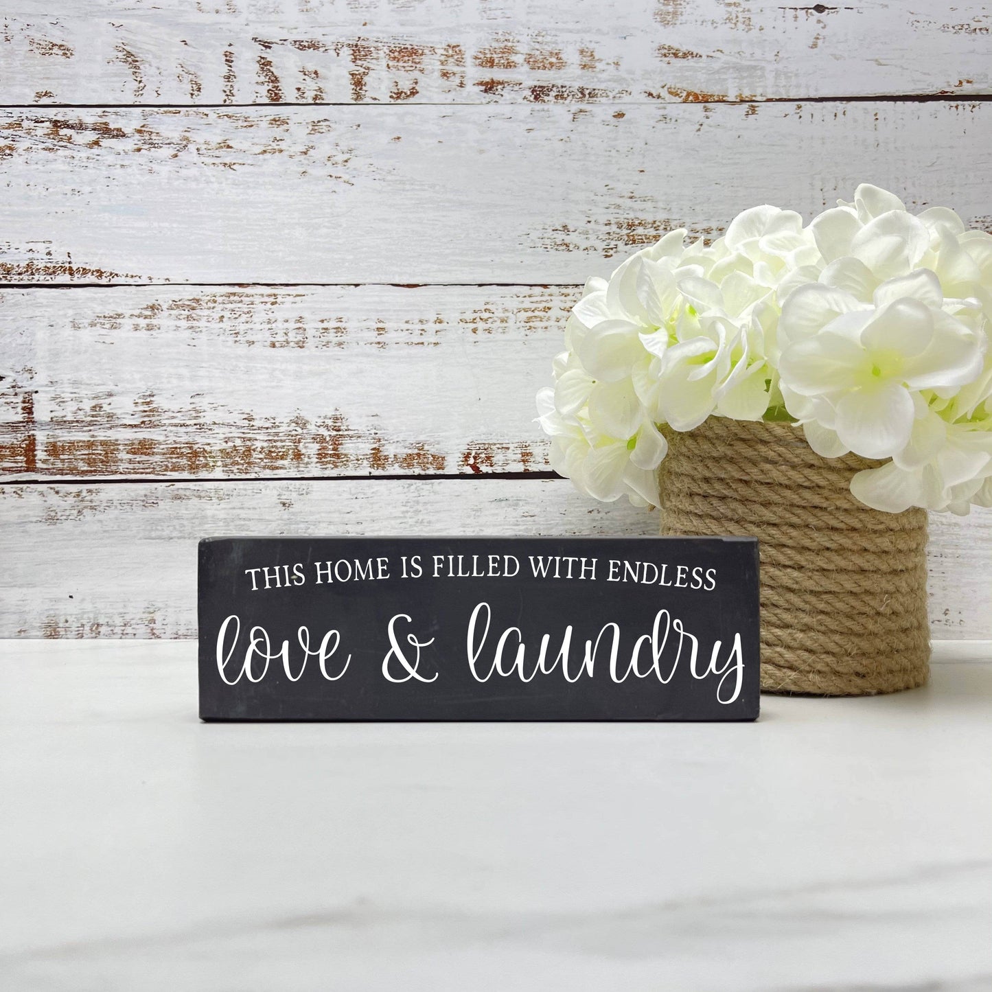 This Home is Filled with Endless Love and Laundry, laundry wood sign, laundry decor, home decor