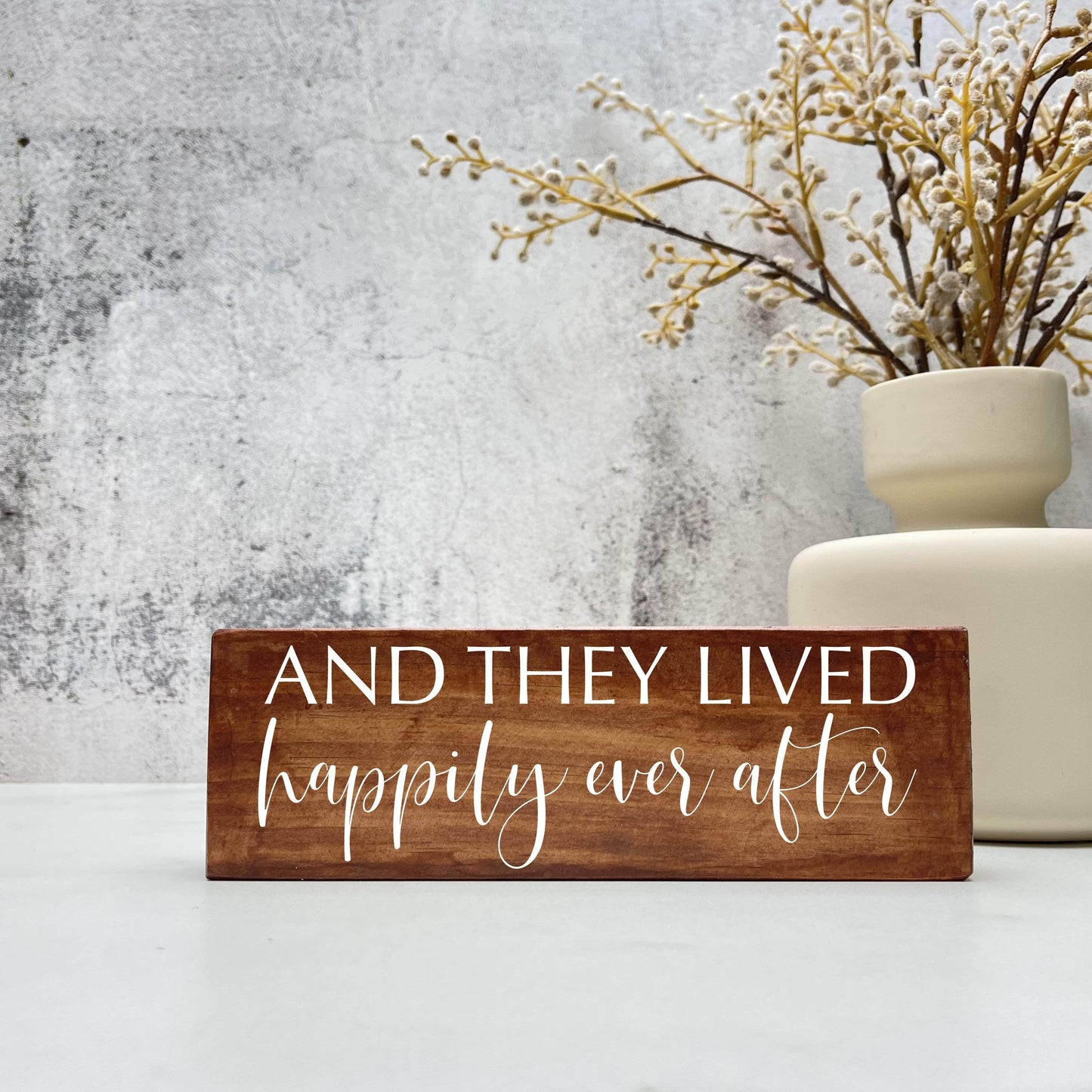 And they lived happily ever after wood sign, love sign, couples gift sign, quote sign, home decors
