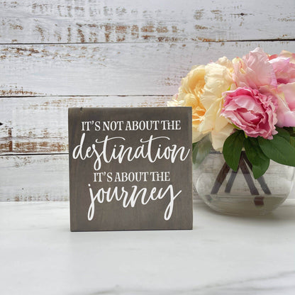 Its not about the destination, its about the Journey wood sign, quote sign, rustic decor, home decor