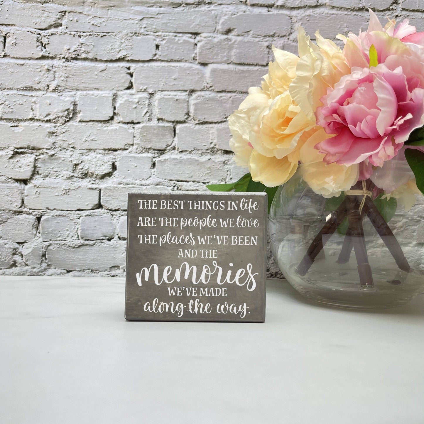 The best things in Life are the People we Love wood sign, quote sign, rustic decor, home decor