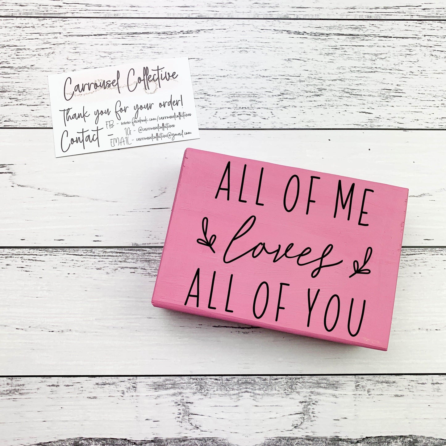 All of Me, Loves all of You - Valentines Wood sign