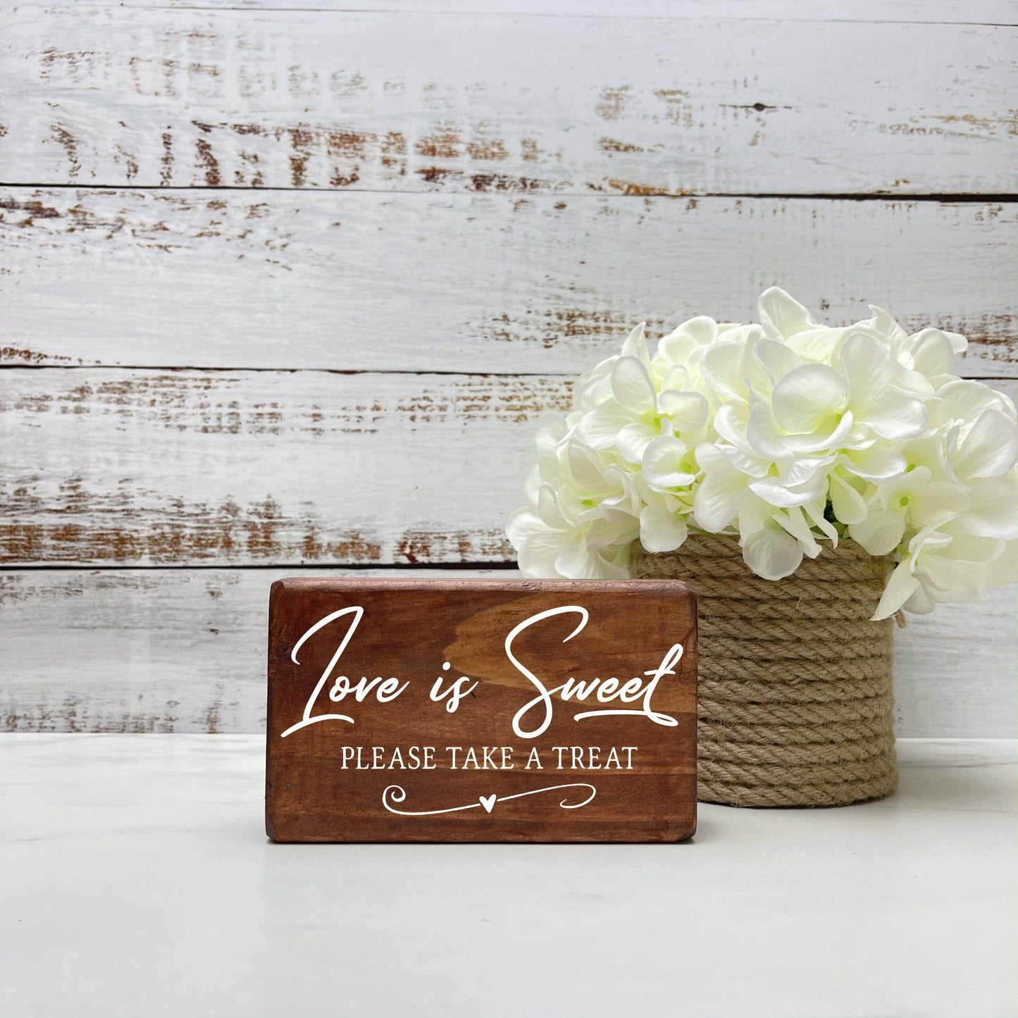 Love is Sweet, Take a Seat - Wedding Wood Sign