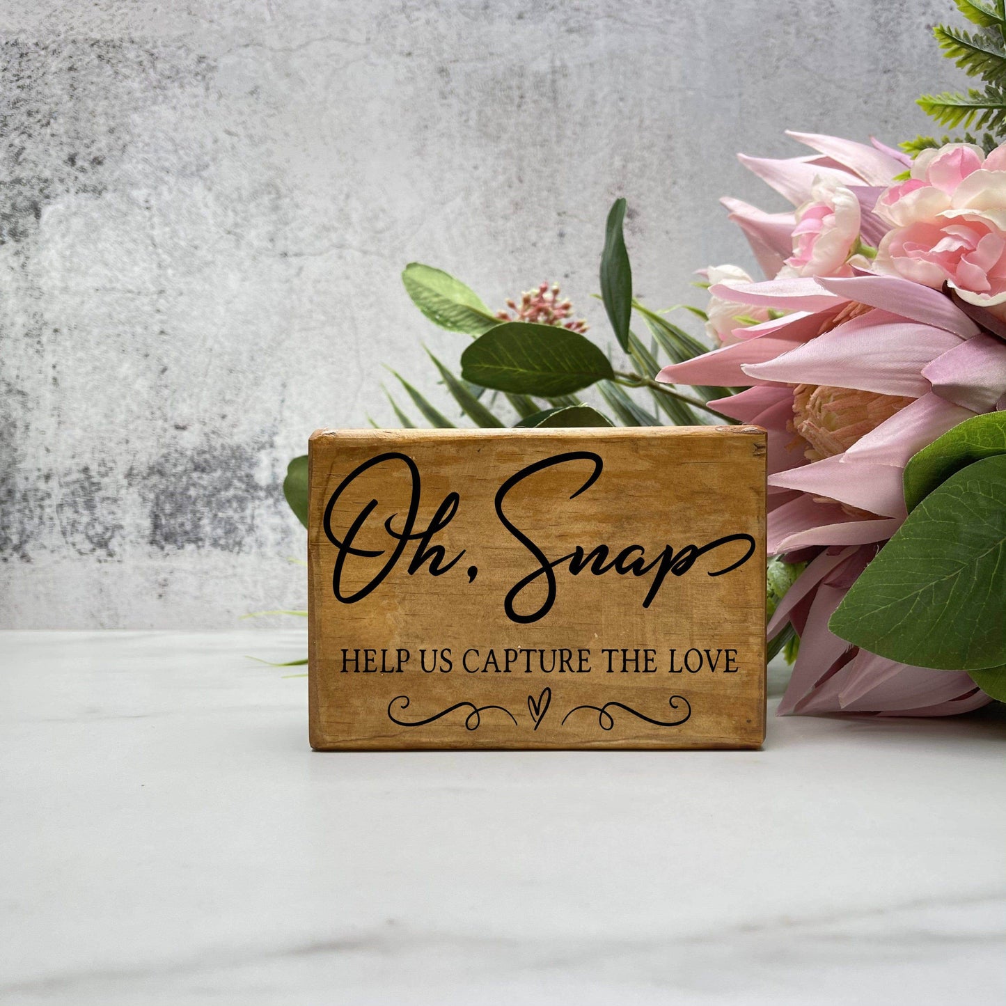Oh Snap! Help us Capture the moment - Wedding Wood Sign