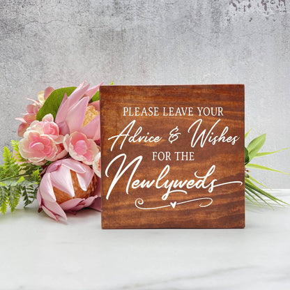 Please Leave Advice - Wedding Wood Sign