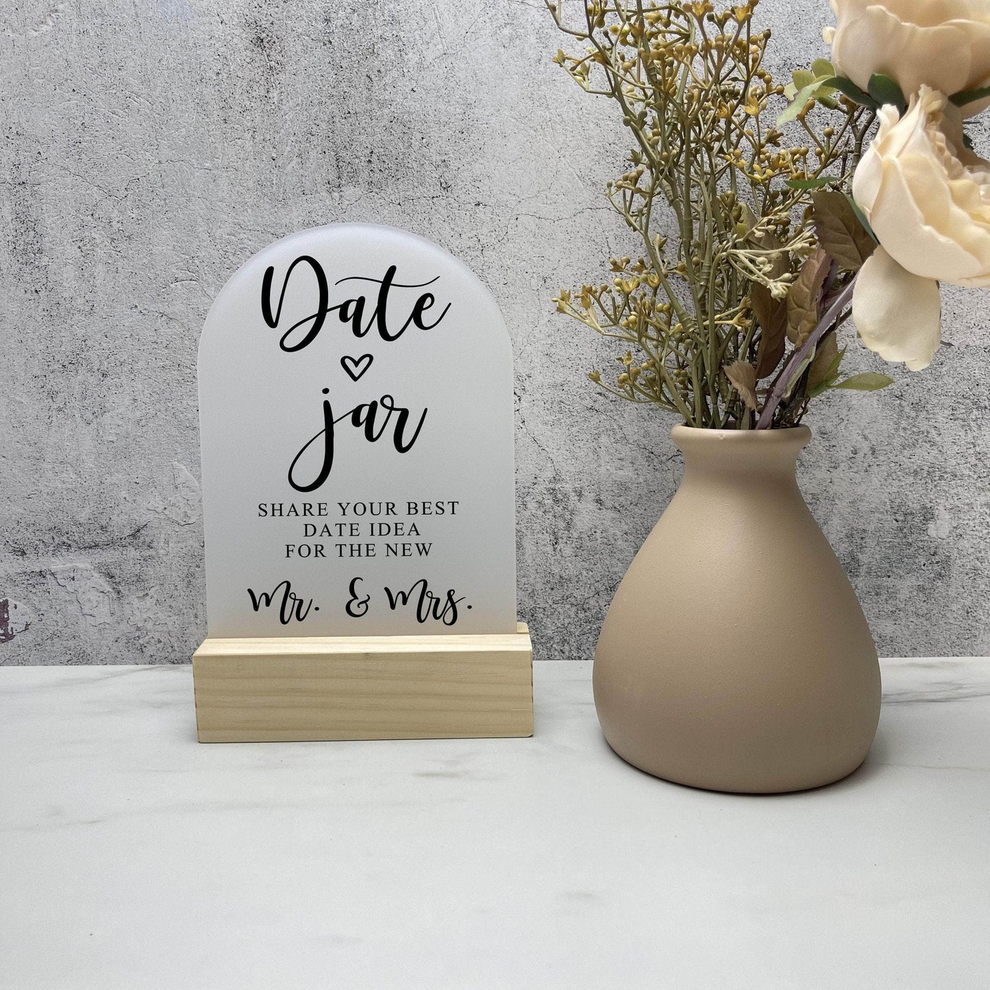 Date jar acrylic sign, Wedding Sign, Event Sign, Party Decor