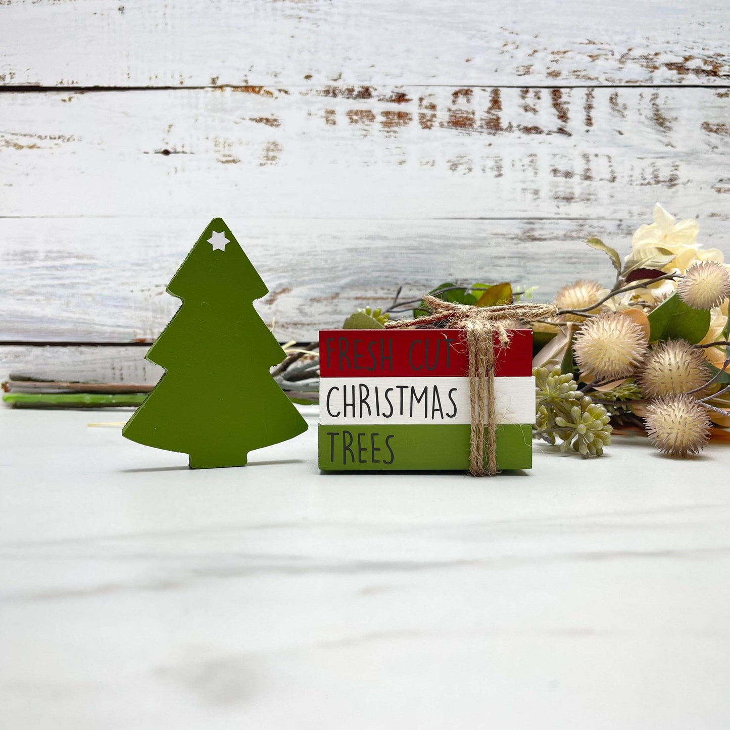 CarrouselCollectives Fresh cut christmas trees set Christmas miniatures