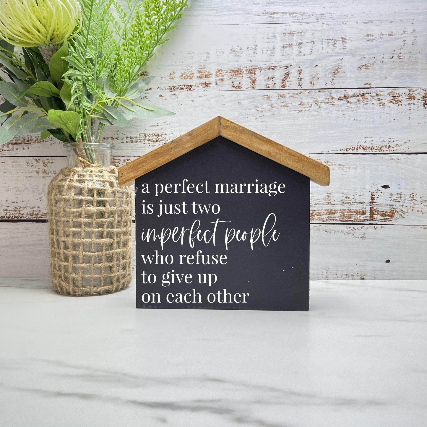 A marriage is just two imperfect people House wood sign, love sign, couples gift sign, quote sign, home decor