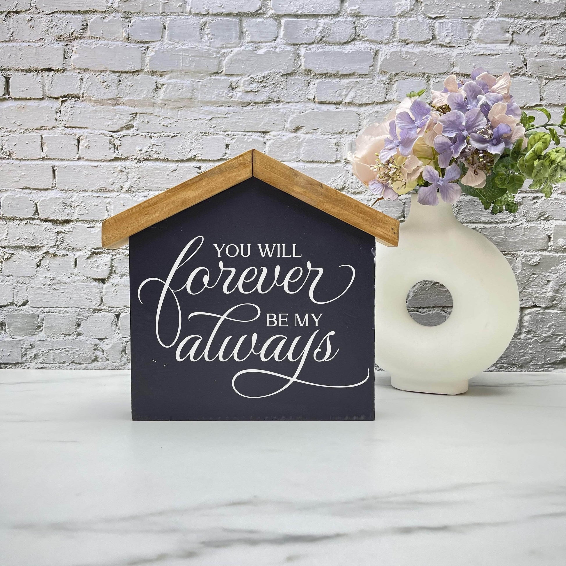 CarrouselCollectives Forever my always Love house wood sign decor House Shaped Signs