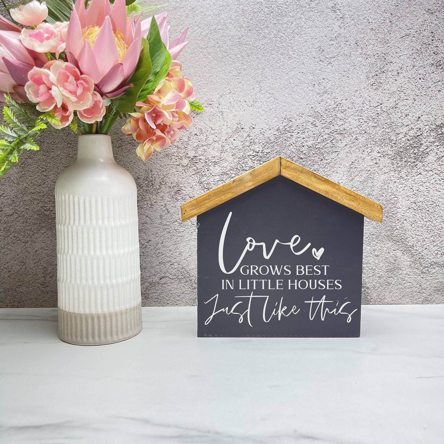 Love grows best in little houses House wood sign, farmhouse sign, rustic decor, home decor