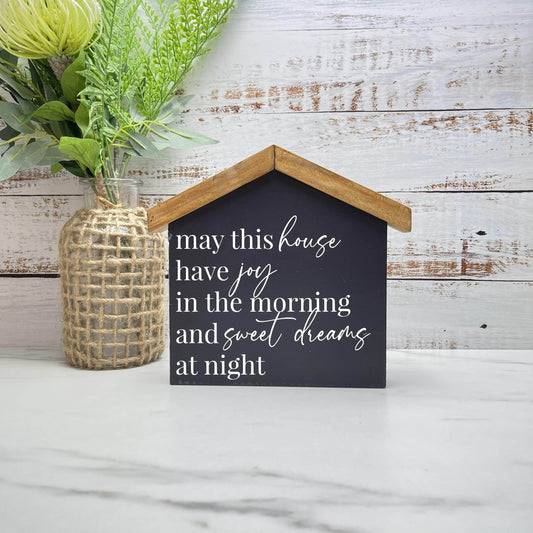 Make this house have joy House wood sign, farmhouse sign, rustic decor, home decor