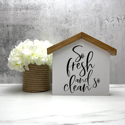 So fresh and so clean sign, House laundry wood sign, laundry decor, home decor