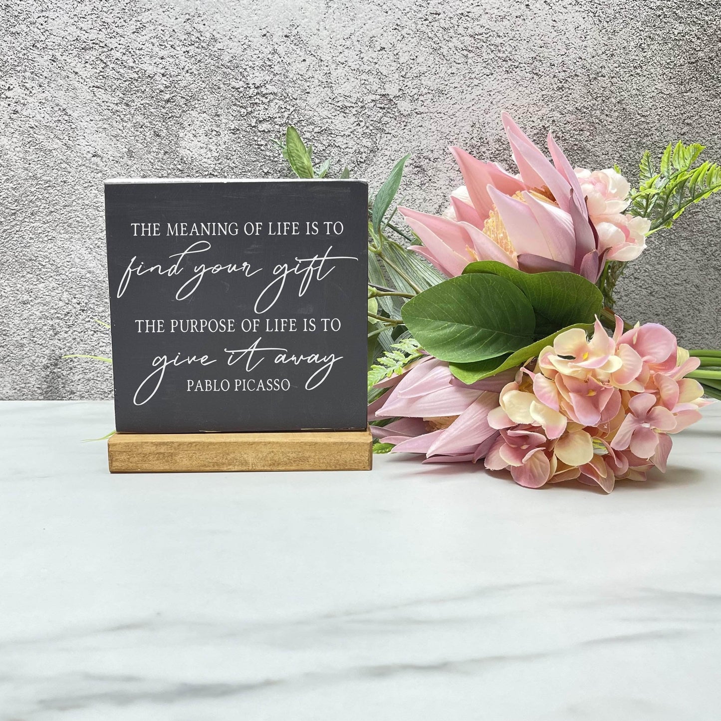 The meaning of life  wood sign, quote sign, rustic decor, home decor