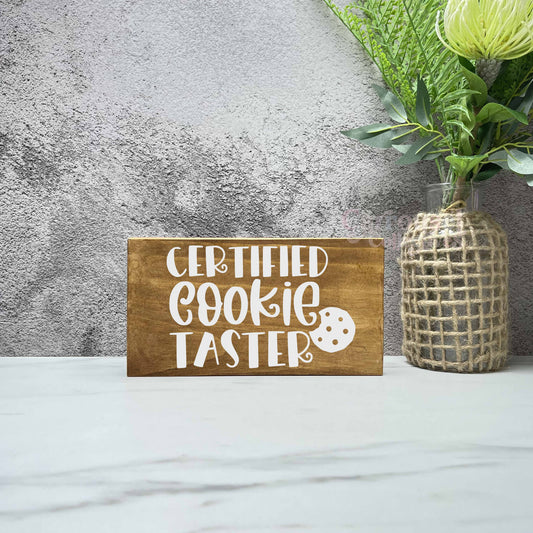 Certified Cookie Taster, kitchen wood sign, kitchen decor, home decor