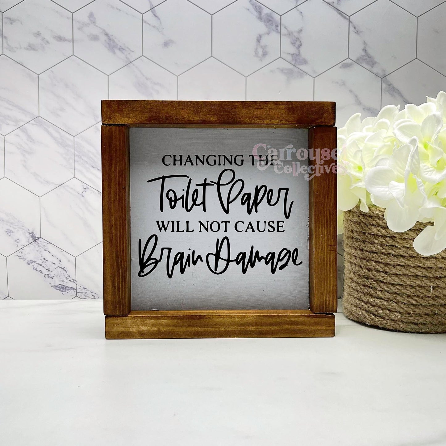 Change the toilet paper framed bathroom wood sign, bathroom decor, home decor