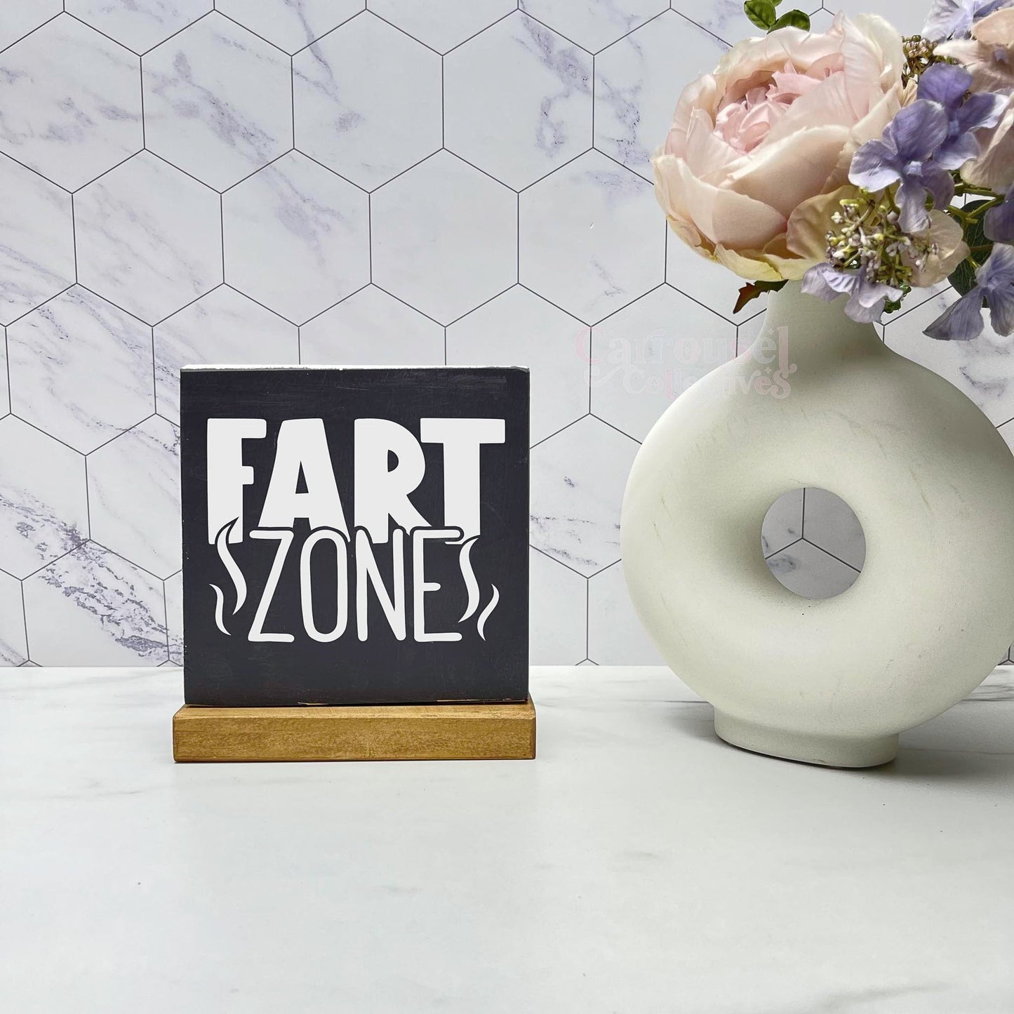 Fart zone wood sign, bathroom wood sign, bathroom decor