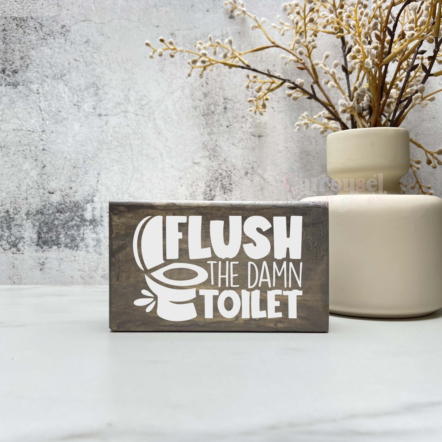 Flush the toilet, Bathroom Wood Sign, Bathroom Decor, Home Decor