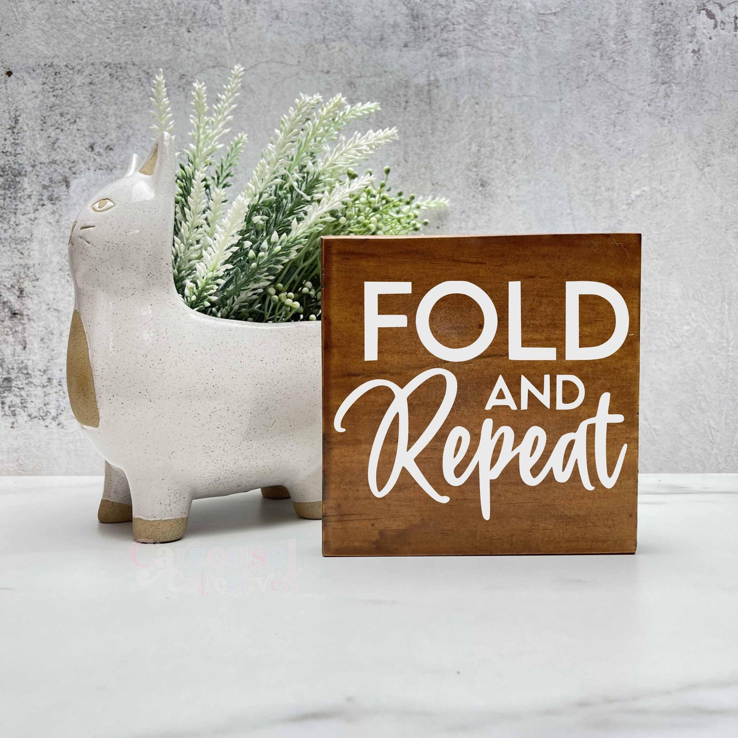 Fold and repeat, laundry wood sign, laundry decor, home decor