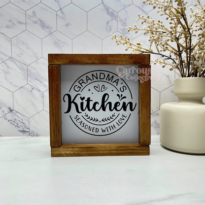 Grandmas kitchen framed kitchen wood sign, kitchen decor, home decor