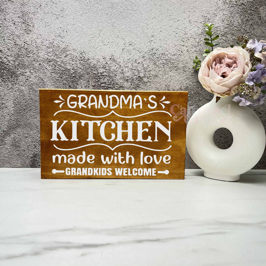 Grandmas Kitchen, kitchen wood sign, kitchen decor, home decor