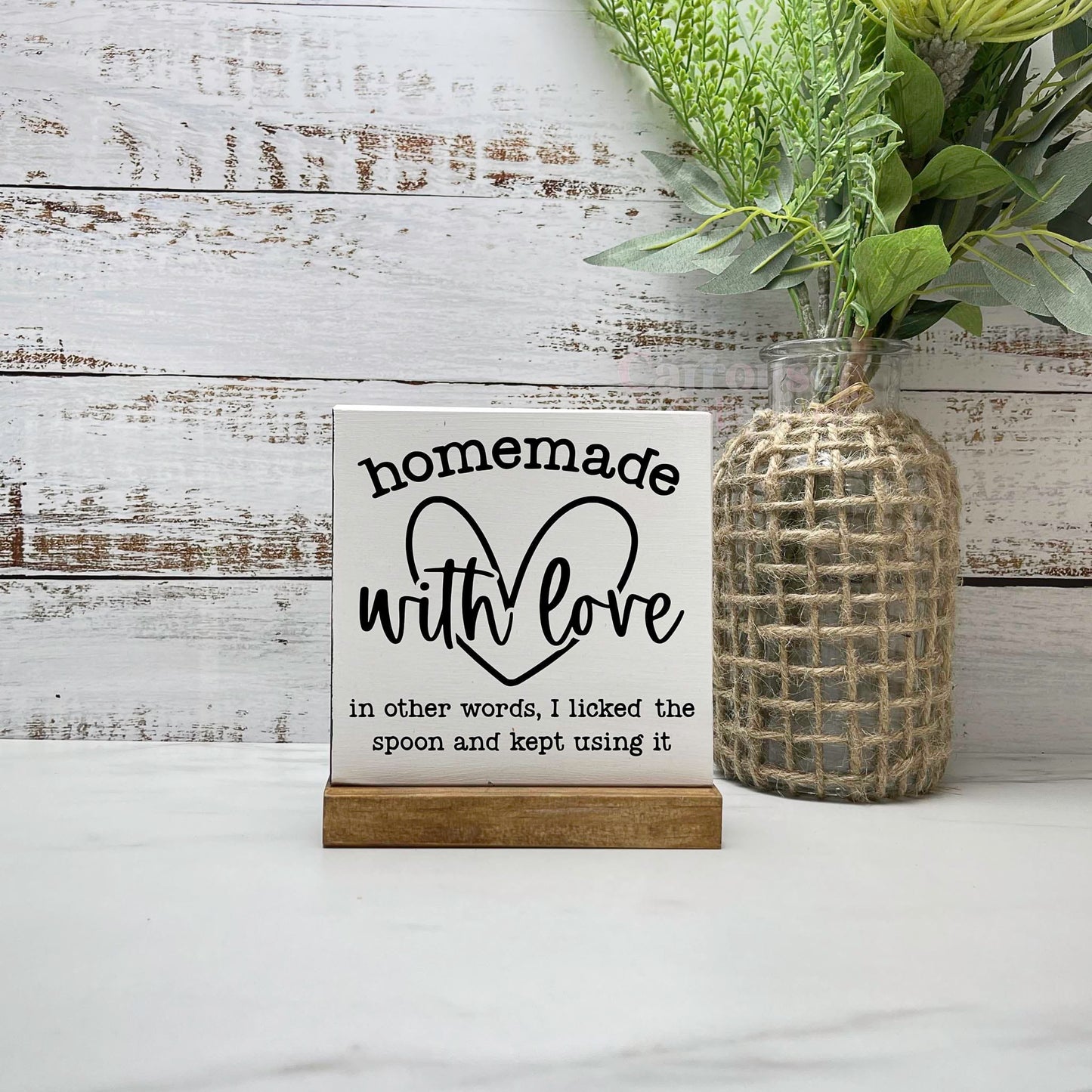 Homemade with love sign, kitchen wood sign, kitchen decor, home decor