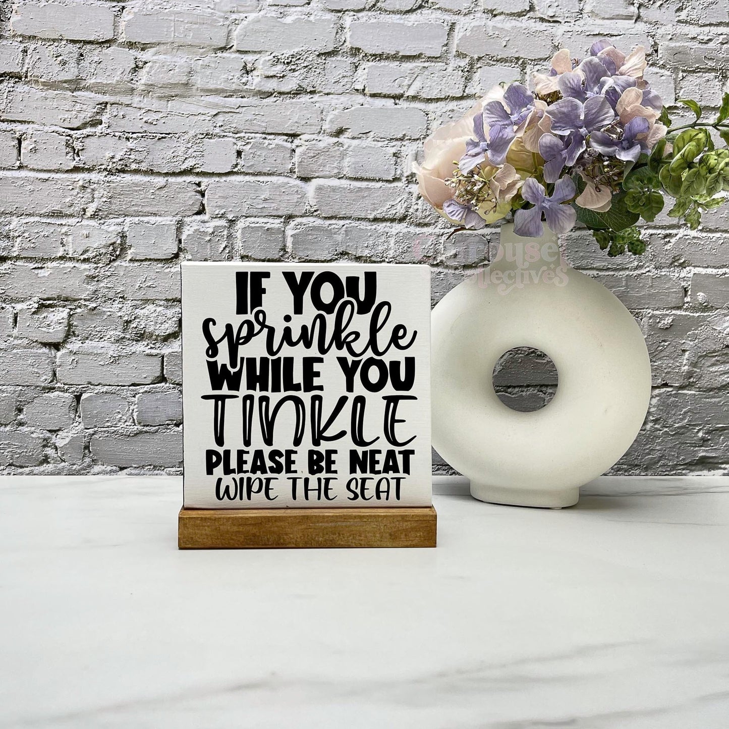 If you sprinkle when you tinkle wood sign, bathroom wood sign, bathroom decor