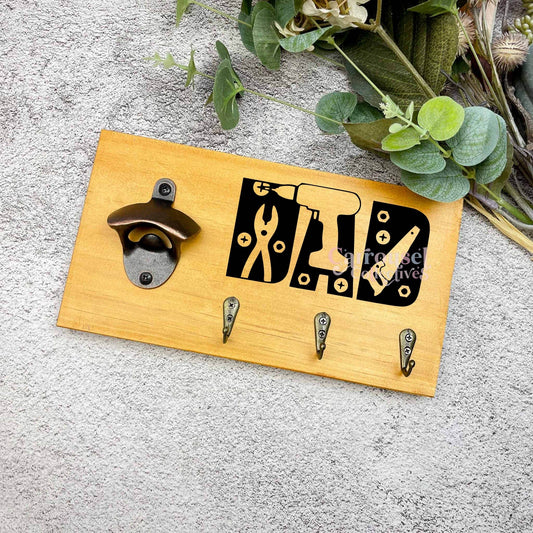 Dads BBQ Grill sign, Bottle opener sign