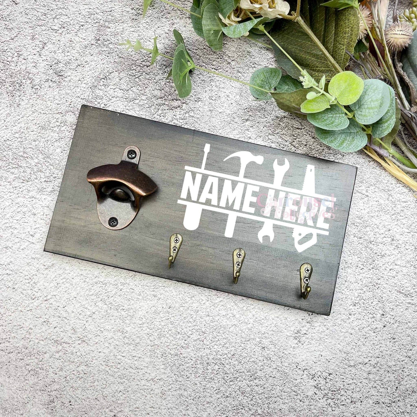 Custom name BBQ Grill sign, Bottle opener sign