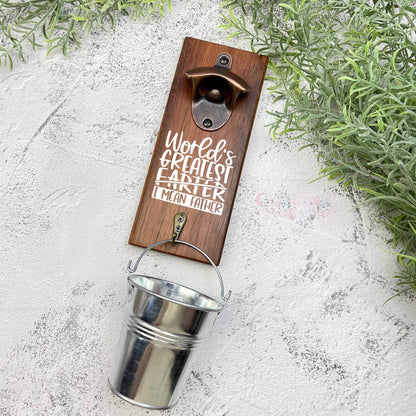 Worlds greatest farter bottle opener sign, Australian ironbark hardwood sign