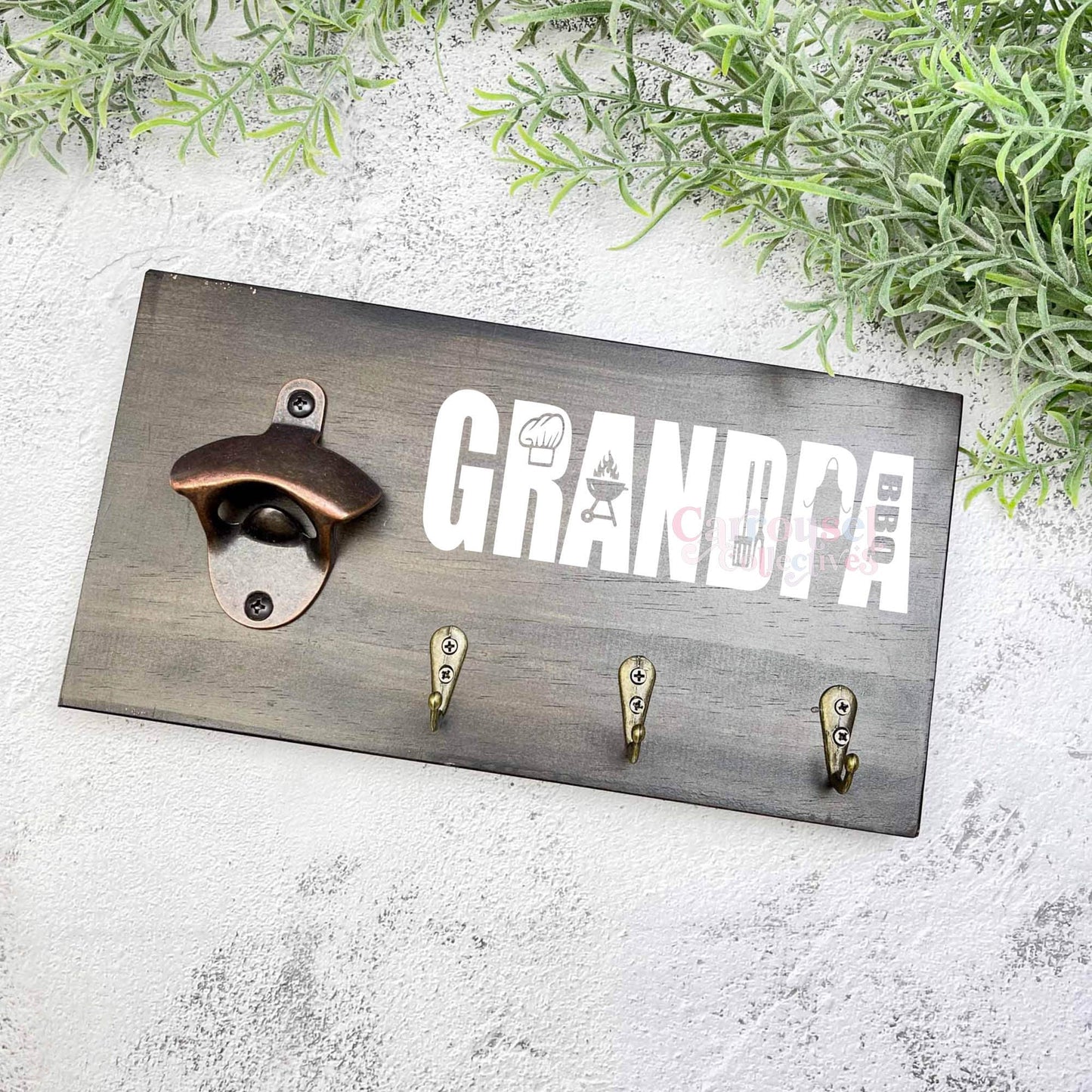 Dads BBQ Grill sign, Bottle opener sign