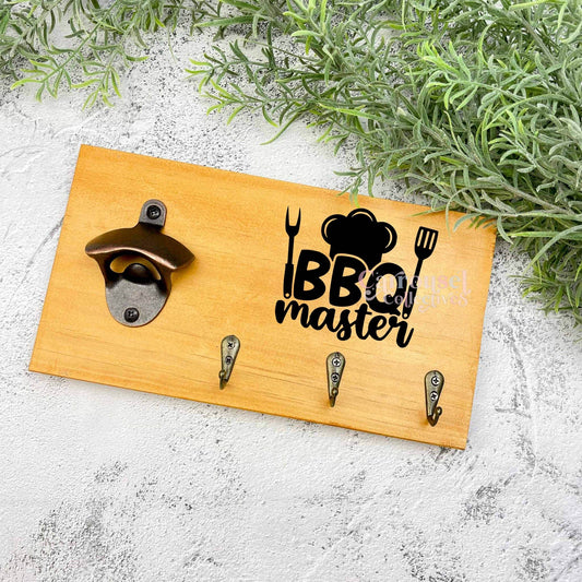 BBQ Master Grill sign, Bottle opener sign