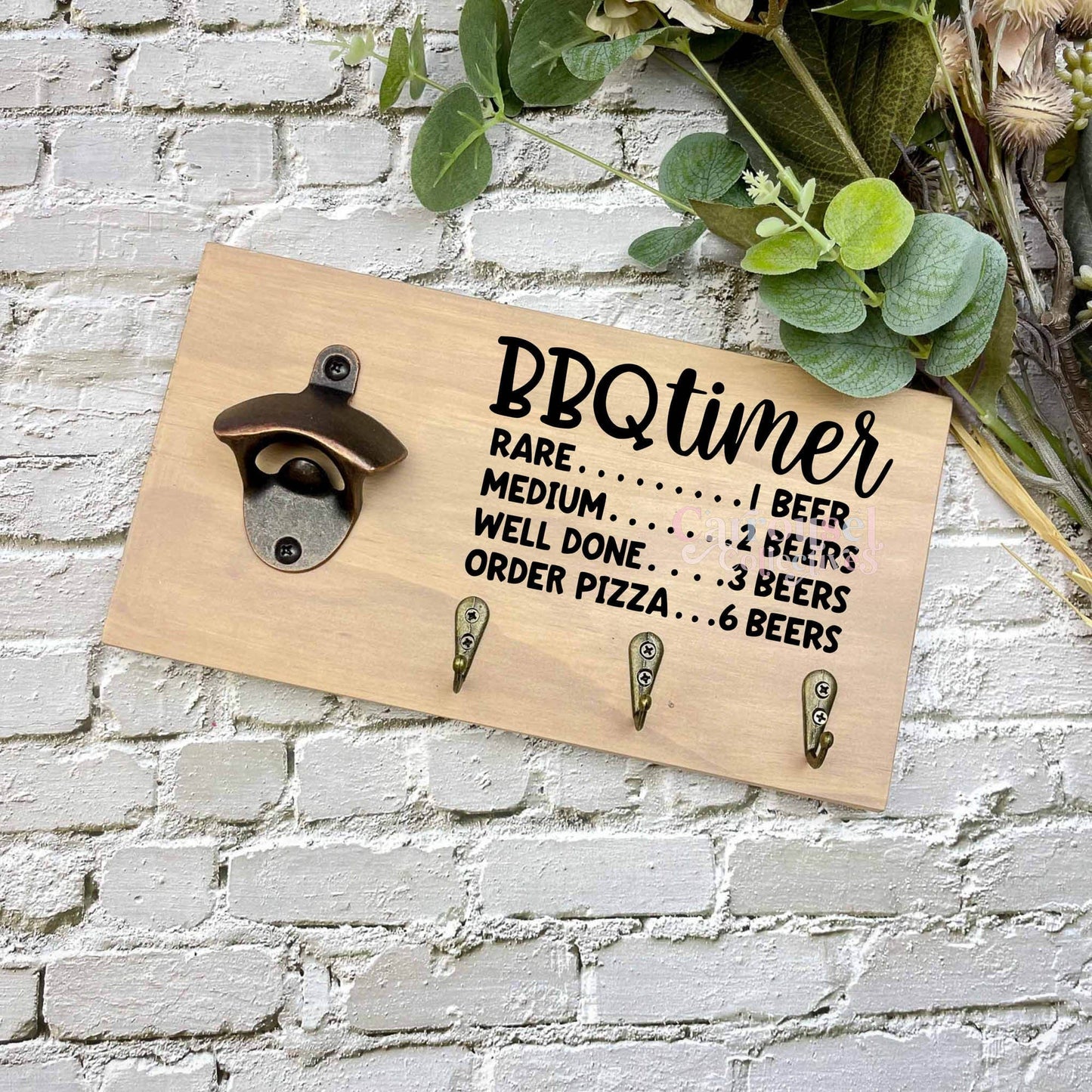 BBQ Timer Grill sign, Bottle opener sign