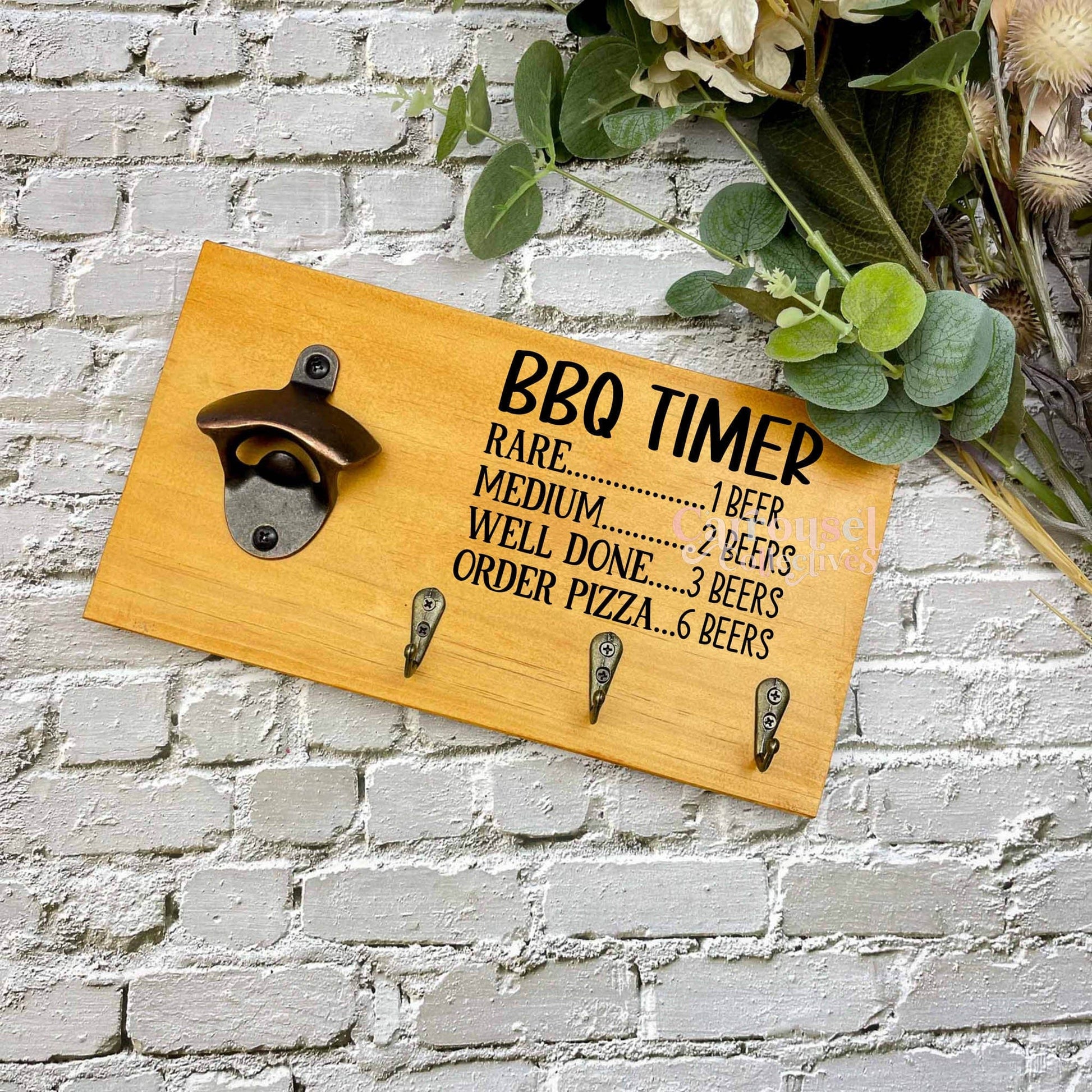 BBQ Timer Grill sign, Bottle opener sign