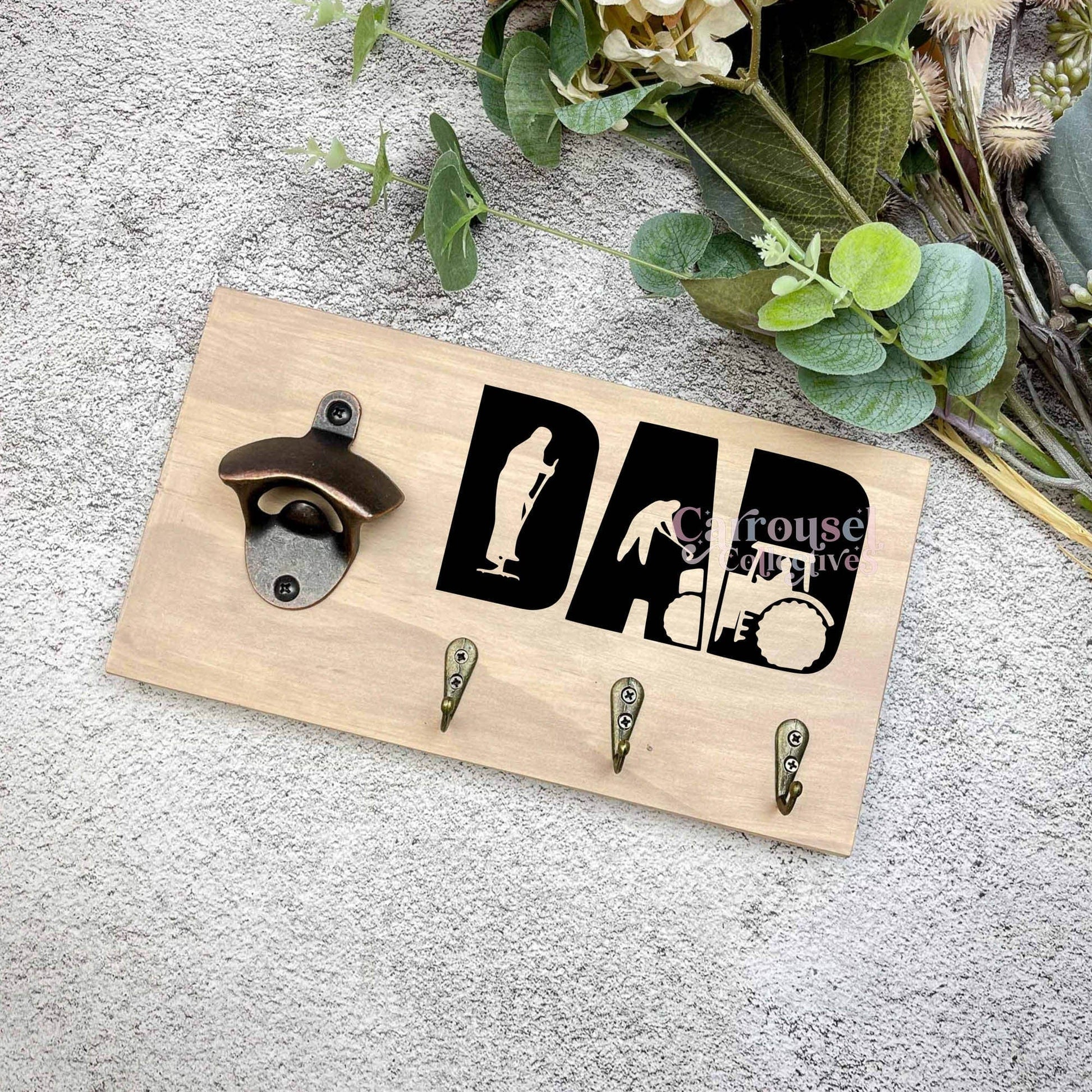 Dads BBQ Grill sign, Bottle opener sign