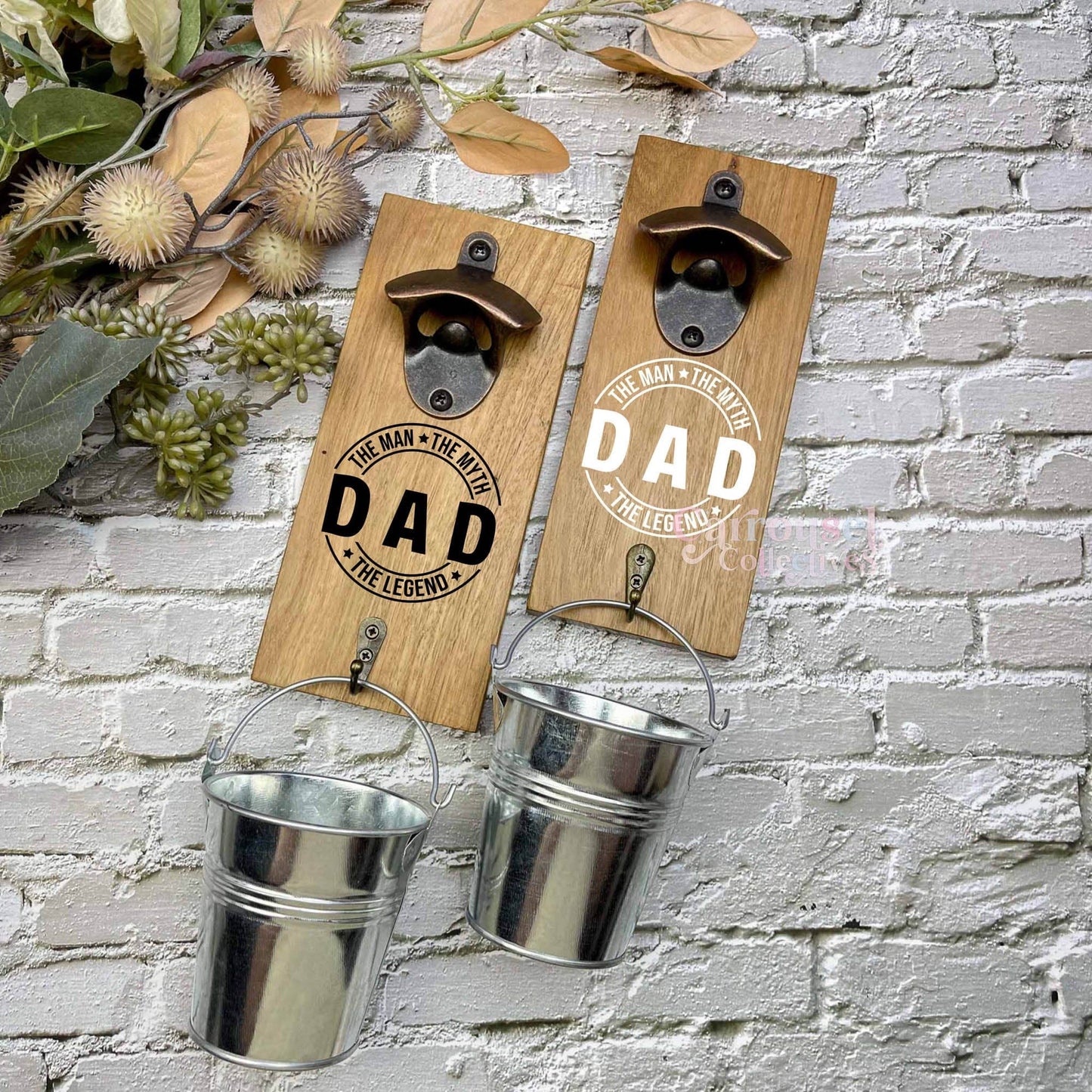 The man the myth the legend dad bottle opener sign, Australian ironbark hardwood sign