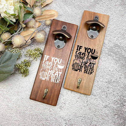 Go get me beer bottle opener sign, Australian ironbark hardwood sign