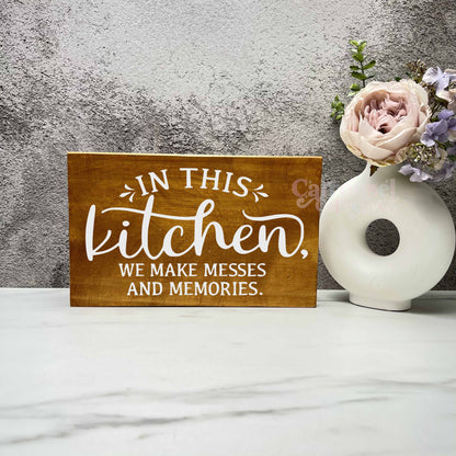 In this kitchen, kitchen wood sign, kitchen decor, home decor