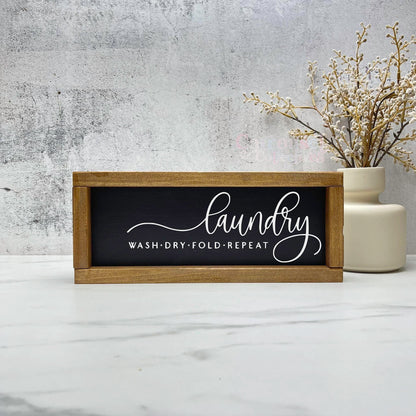 Laundry sign, Framed laundry wood sign, laundry decor, home decor