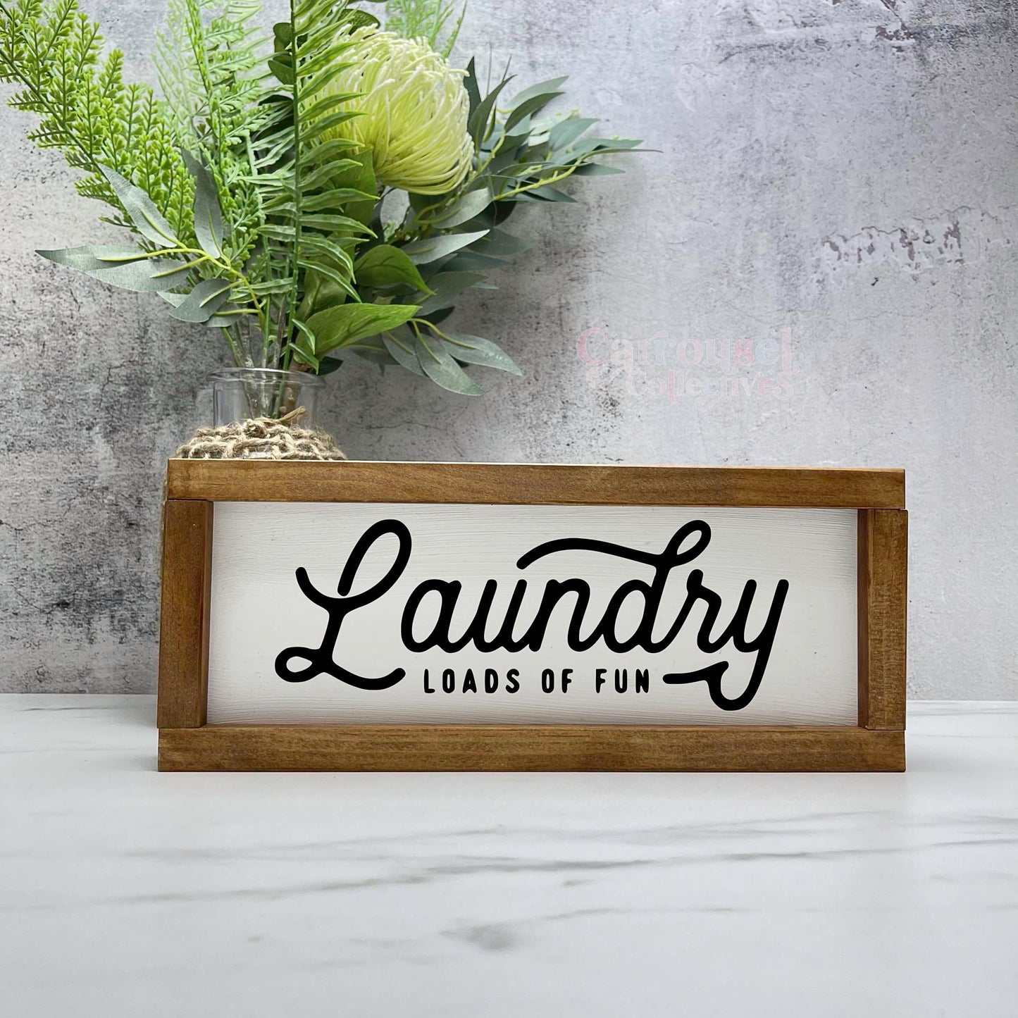Laundry loads of fun sign, Framed laundry wood sign, laundry decor, home decor