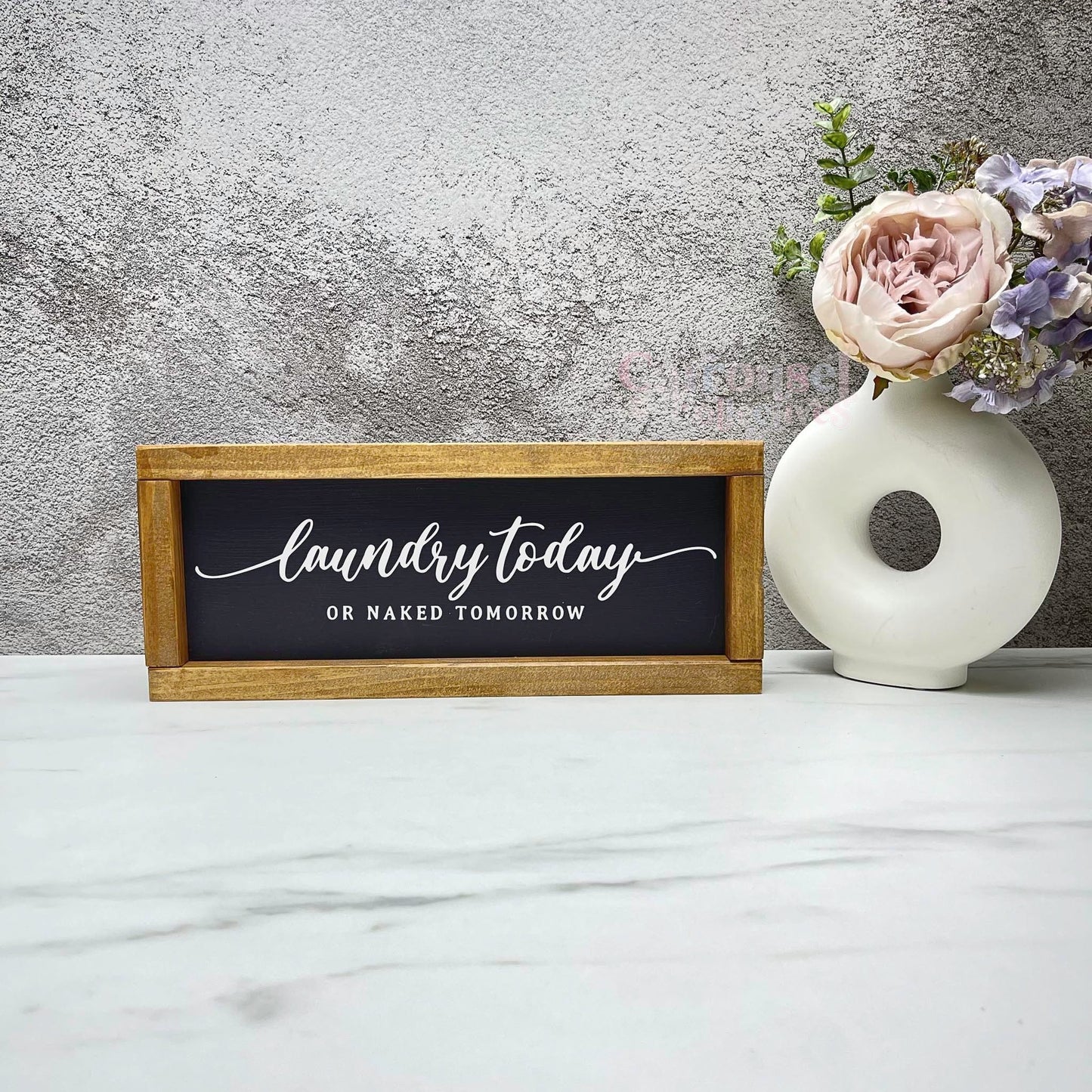 Laundry today naked tomorrow sign, Framed laundry wood sign, laundry decor, home decor