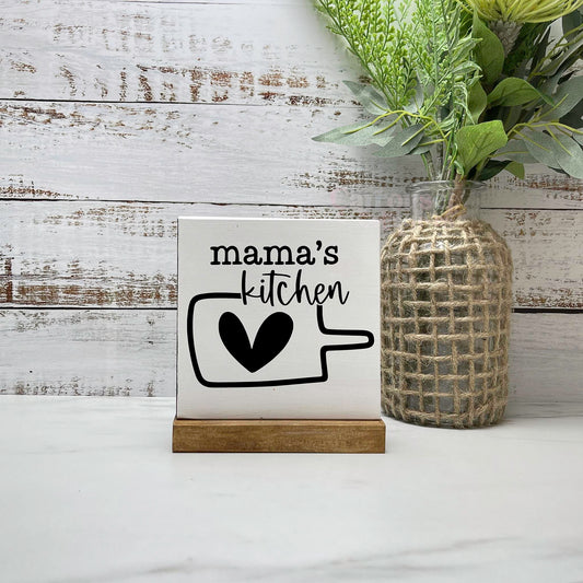 Mama's kitchen sign, kitchen wood sign, kitchen decor, home decor