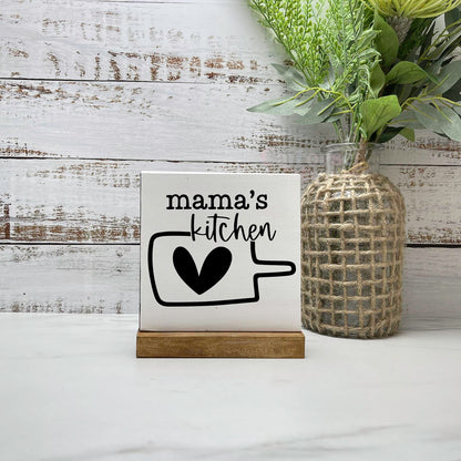 Mama's kitchen sign, kitchen wood sign, kitchen decor, home decor