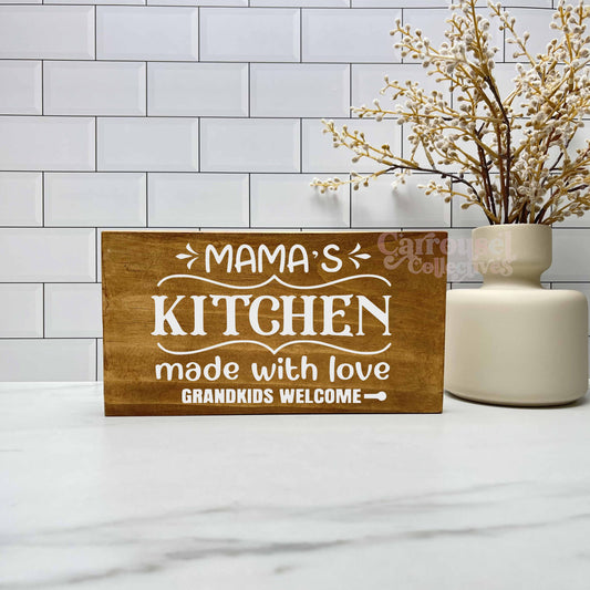 Mama's kitchen, kitchen wood sign, kitchen decor, home decor