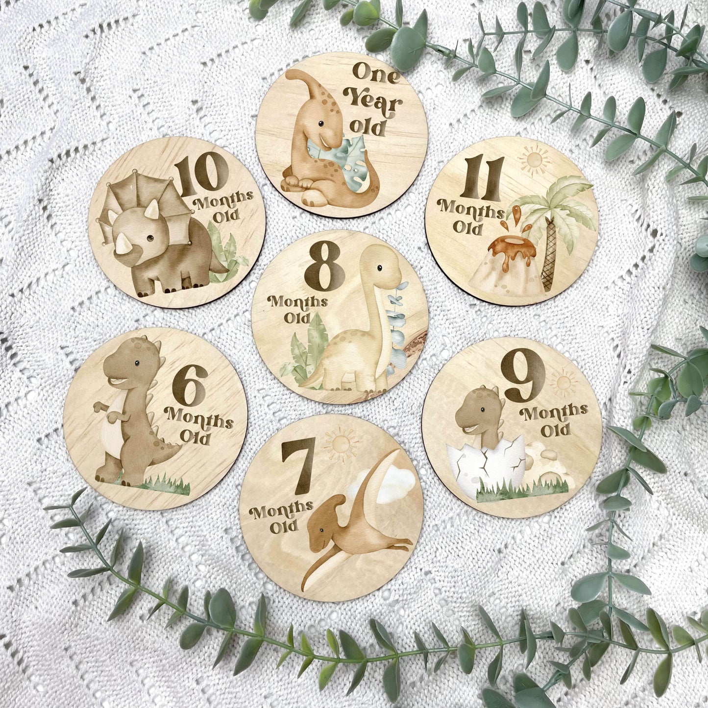 Jungle nursery milestone discs, Dinosaur nursery, jurassic nursery